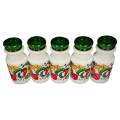 Vintage Porcelain Spice Set – Nutmeg, Paprika, Curry, Cumin, Pepper - 2Y365