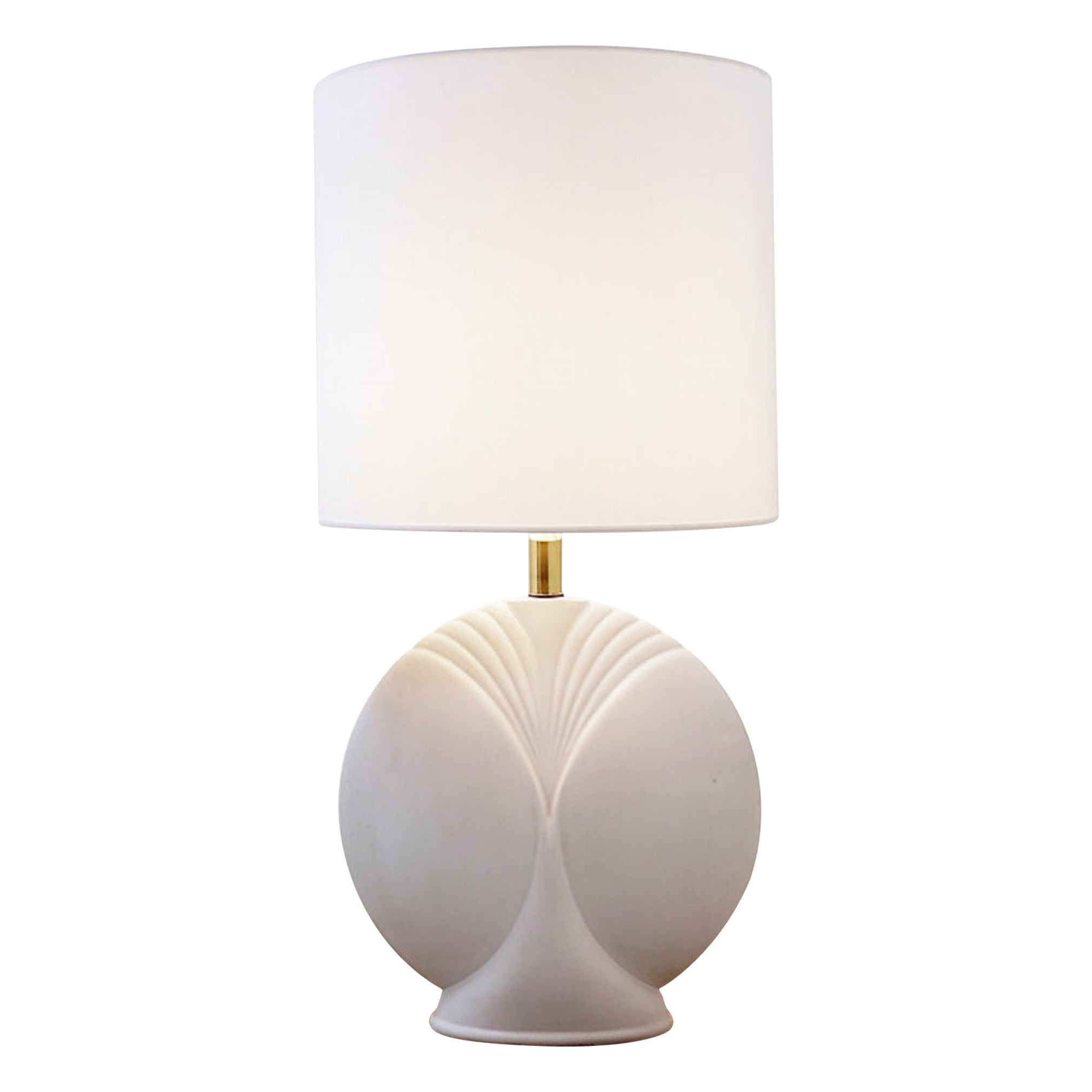 Lámpara de mesa de porcelana vintage, diseño de los años 80, forma escultural, 78 cm de altura