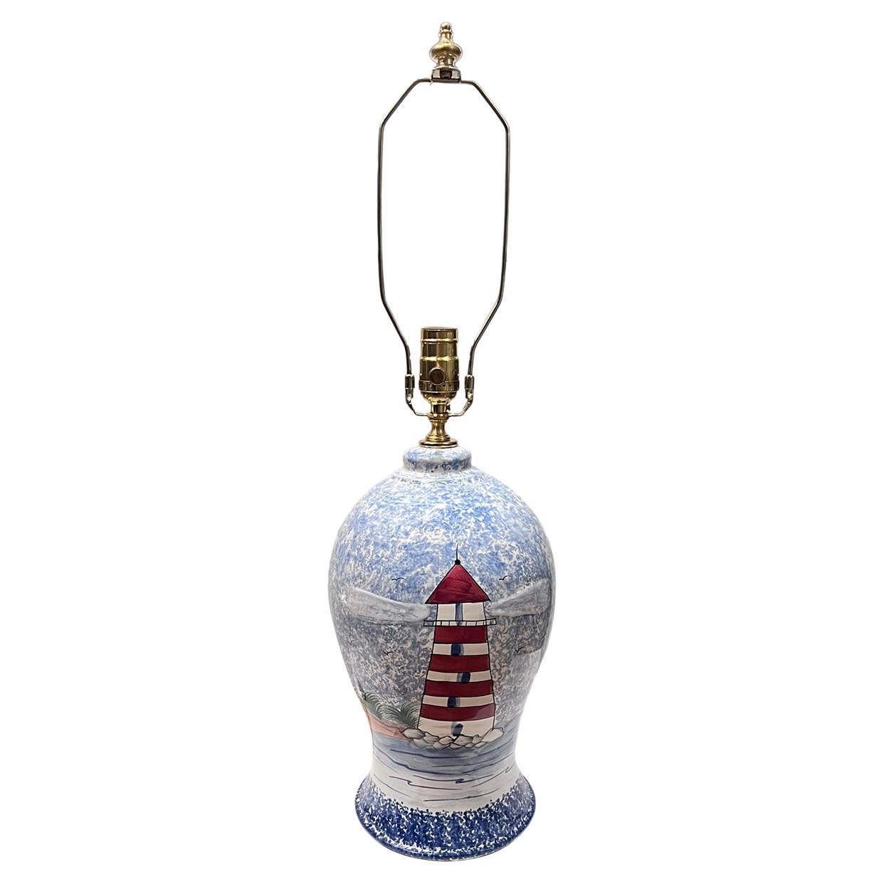 Vintage Porcelain Table Lamp For Sale