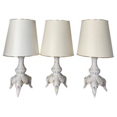 Vintage Porcelain Table Lamps by Daniela Weiß For Lindner, 1980s, Set of 3