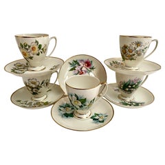 Vintage Porcelain Tea/Coffee Set Bone China Royal Maastricht Sphinx, Holland