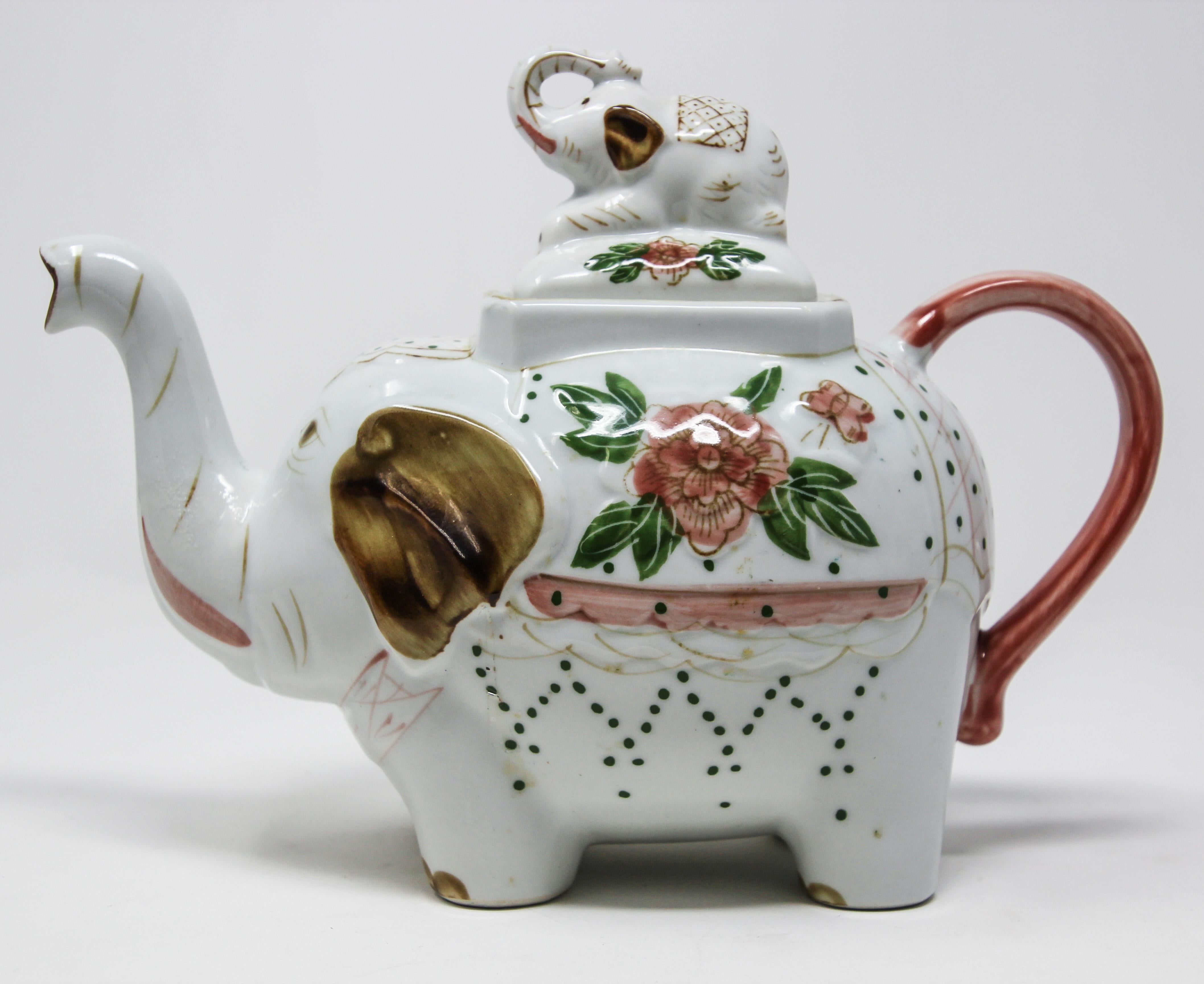 Vintage Porcelain Teapot in the Form of an Elephant 1