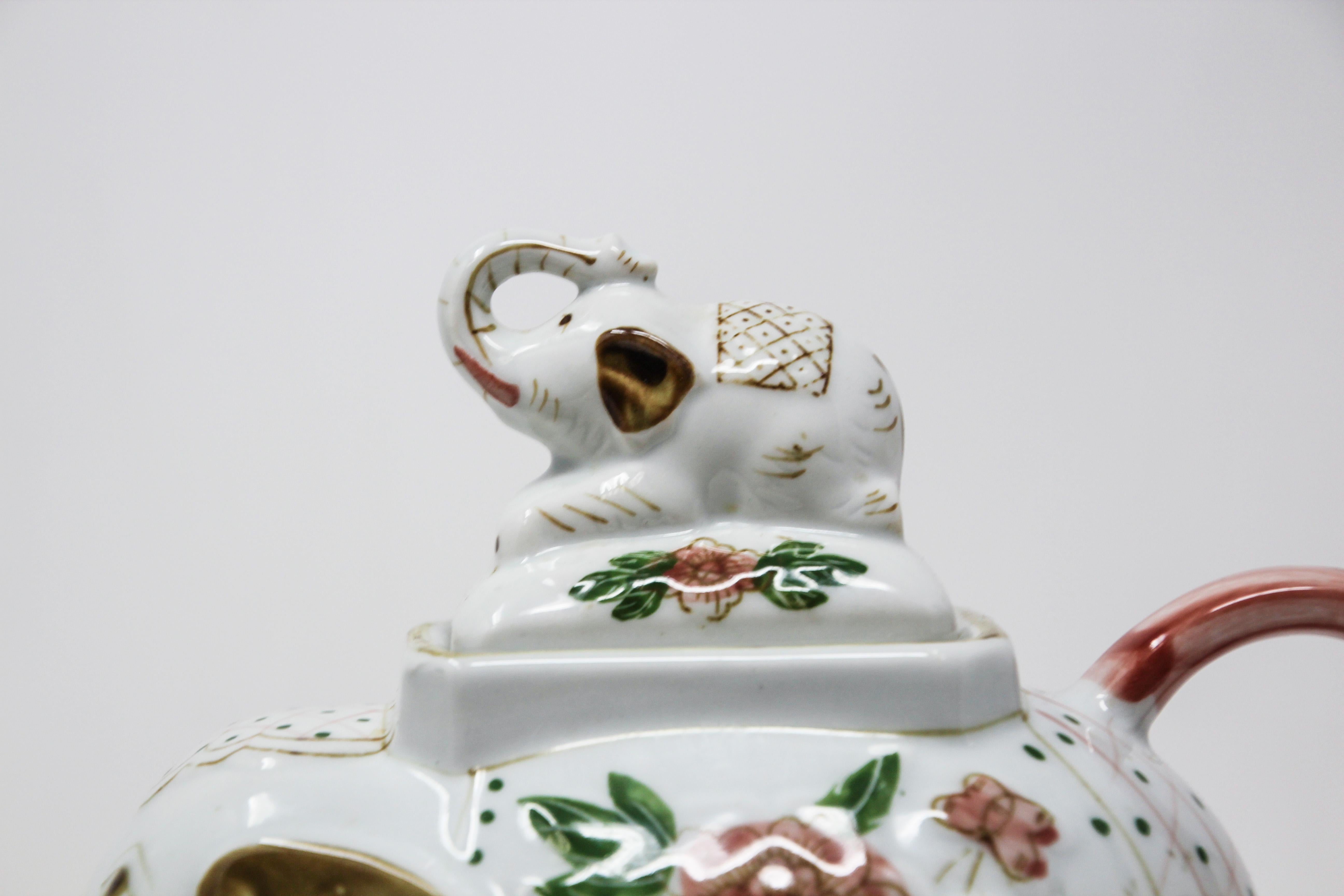 Vintage Porcelain Teapot in the Form of an Elephant 2