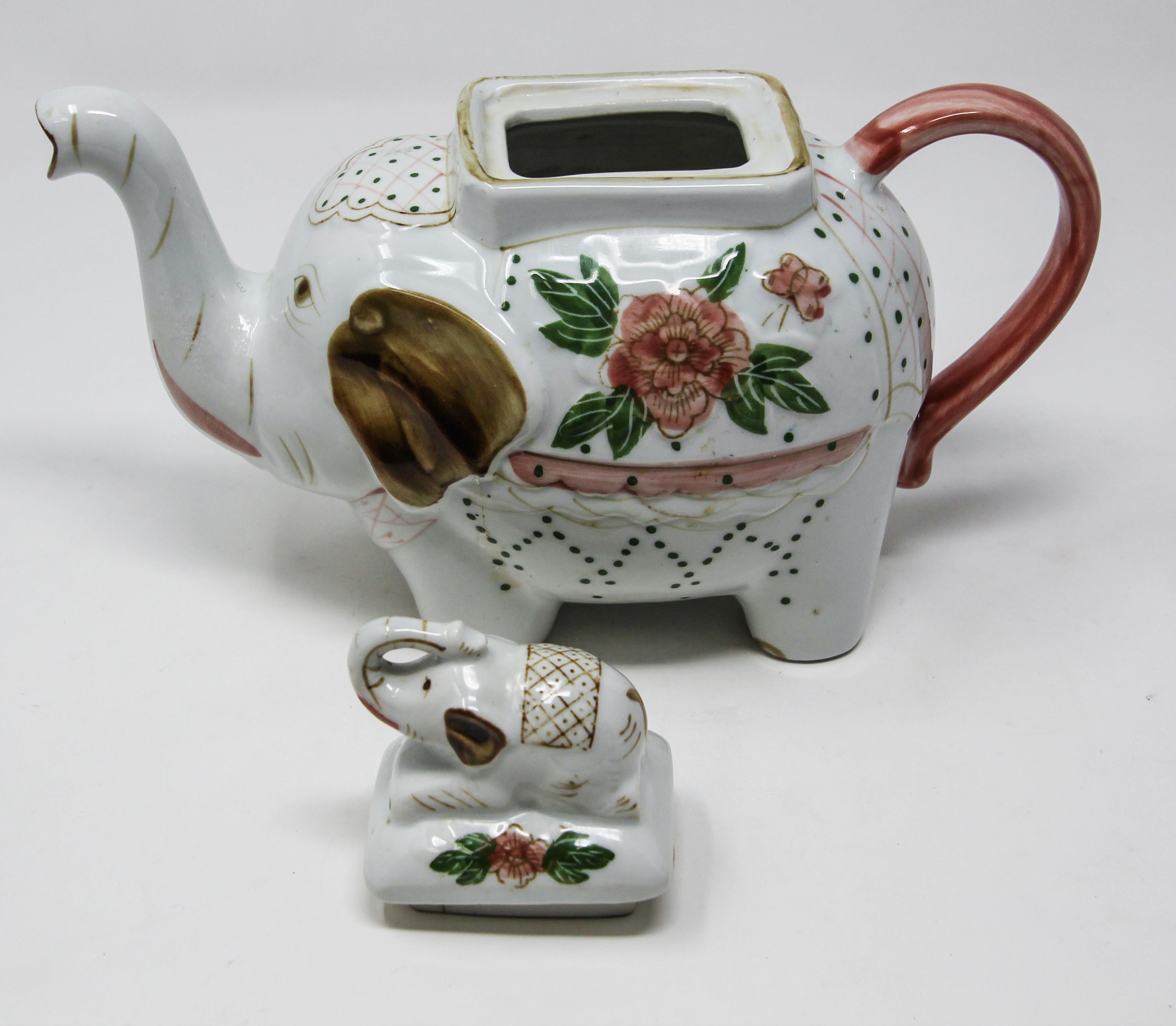 Vintage Porcelain Teapot in the Form of an Elephant 4