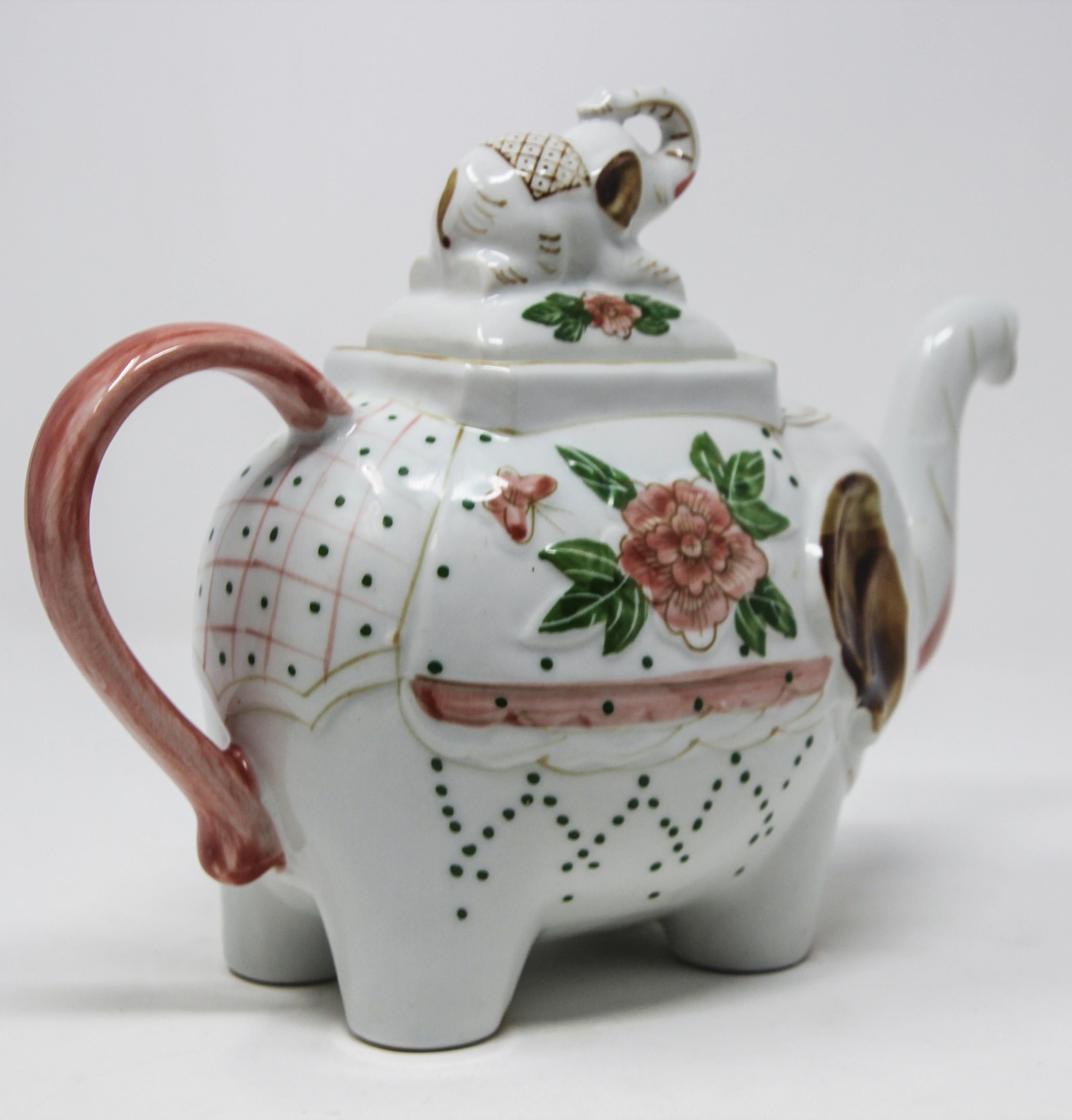 elephant teapot antique