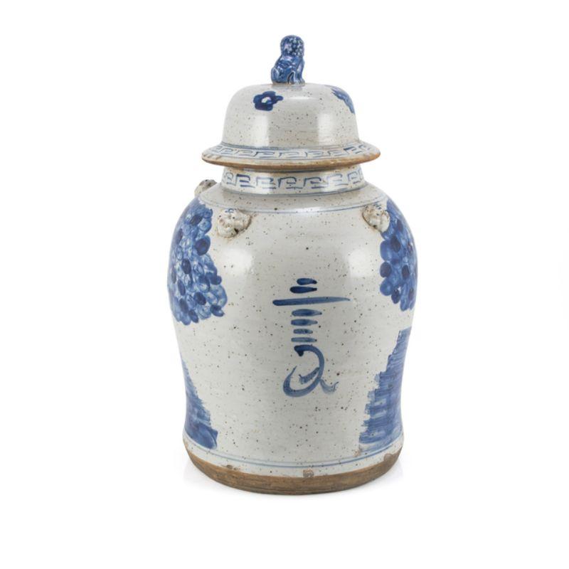Contemporary Vintage Porcelain Temple Jar Enchanted Children Motif, Small For Sale
