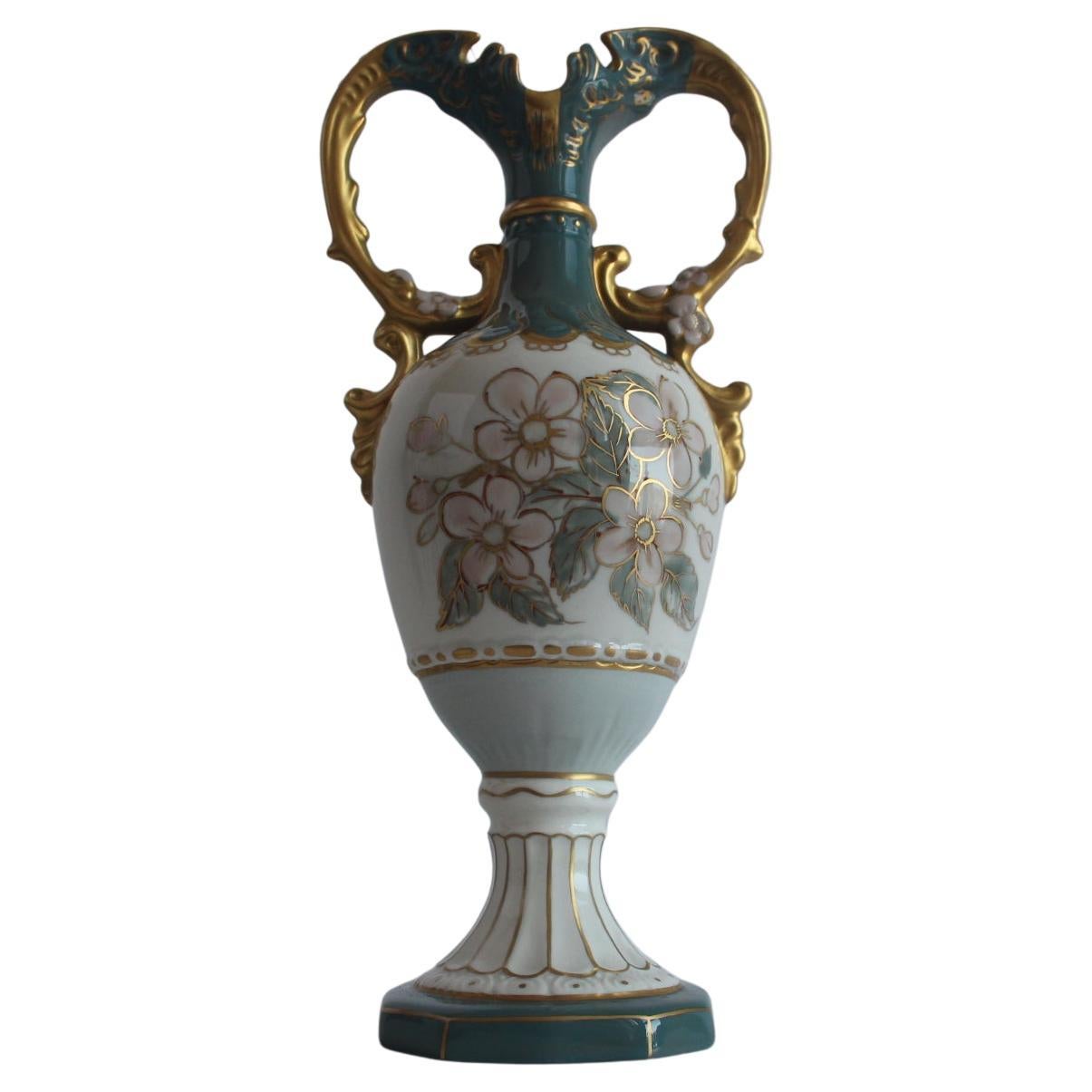 Vintage porcelain vase/Amphora, Royal Dux, 1960s.