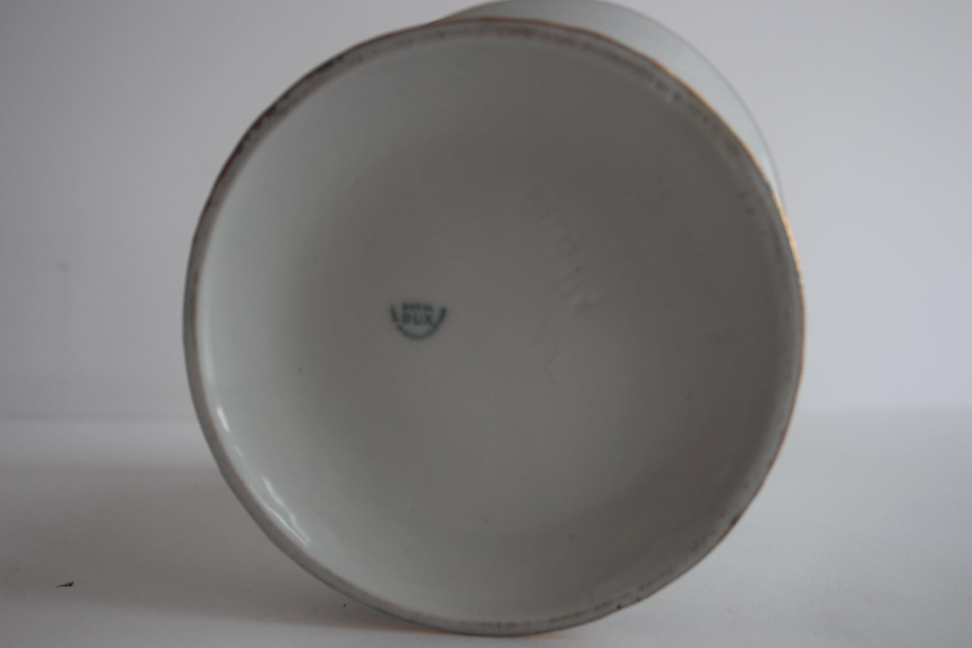 Vintage porcelain vase by Royal Dux, Czechoslovakia, 1960s. For Sale 6