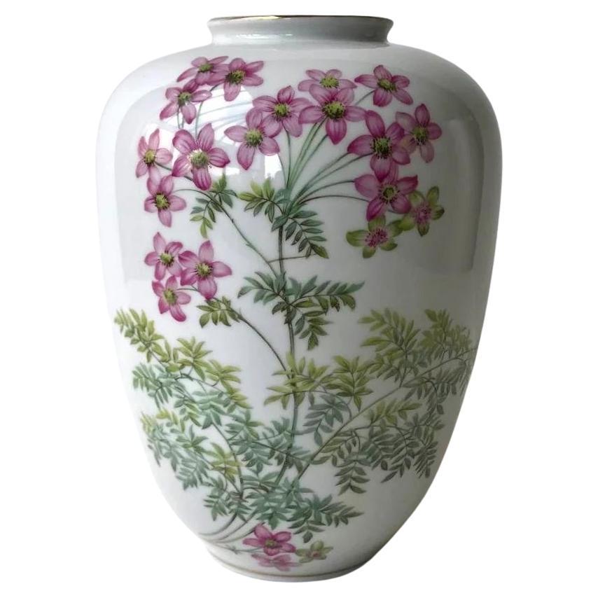 Vintage Porcelain Vase with Floral Pattern by Weimar, 1950s