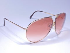 Vintage Porsche 5621 Gold Frame 1980s Large Sunglasses Austria.