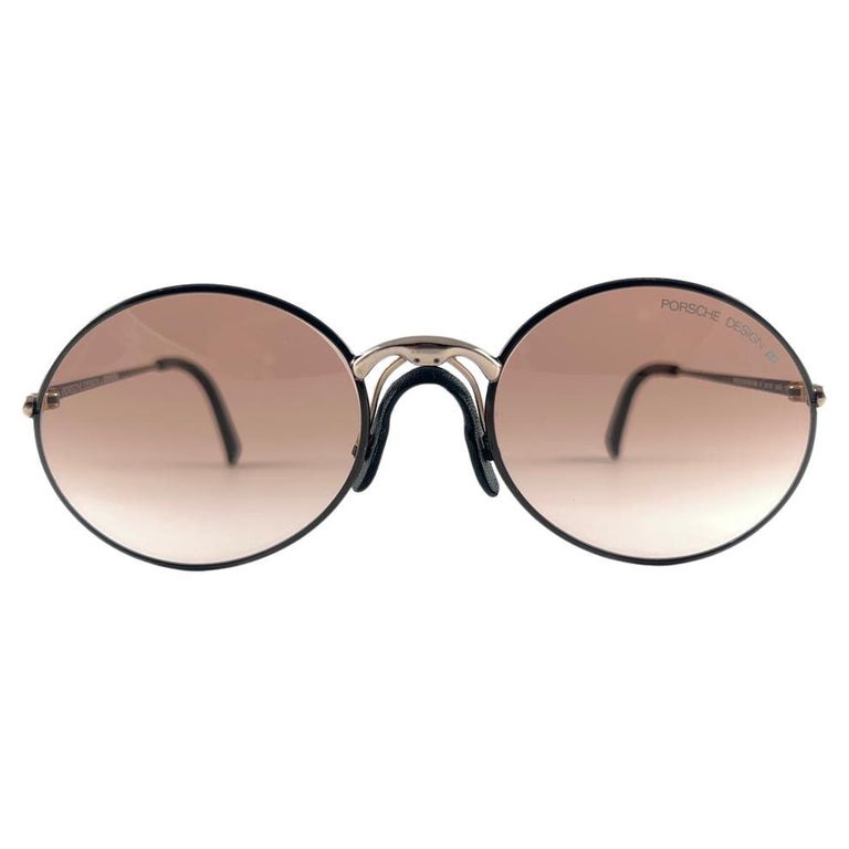 Vintage Porsche 5658 Round Black and Gold Gradient Lenses  display picture 2