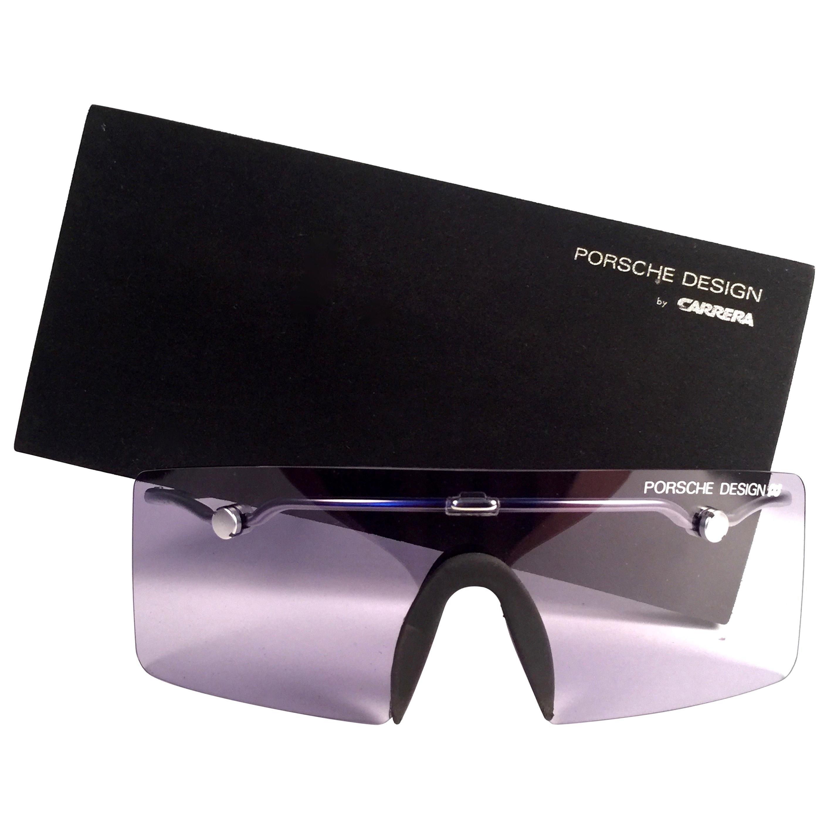 Vintage Porsche Design 5693 Silver Foldable Flat Light Sunglasses 1990s