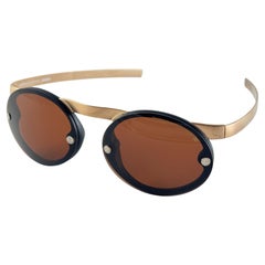 Vintage Porsche Design 5694 40 Gold Matte Magnetic Sunglasses Austria