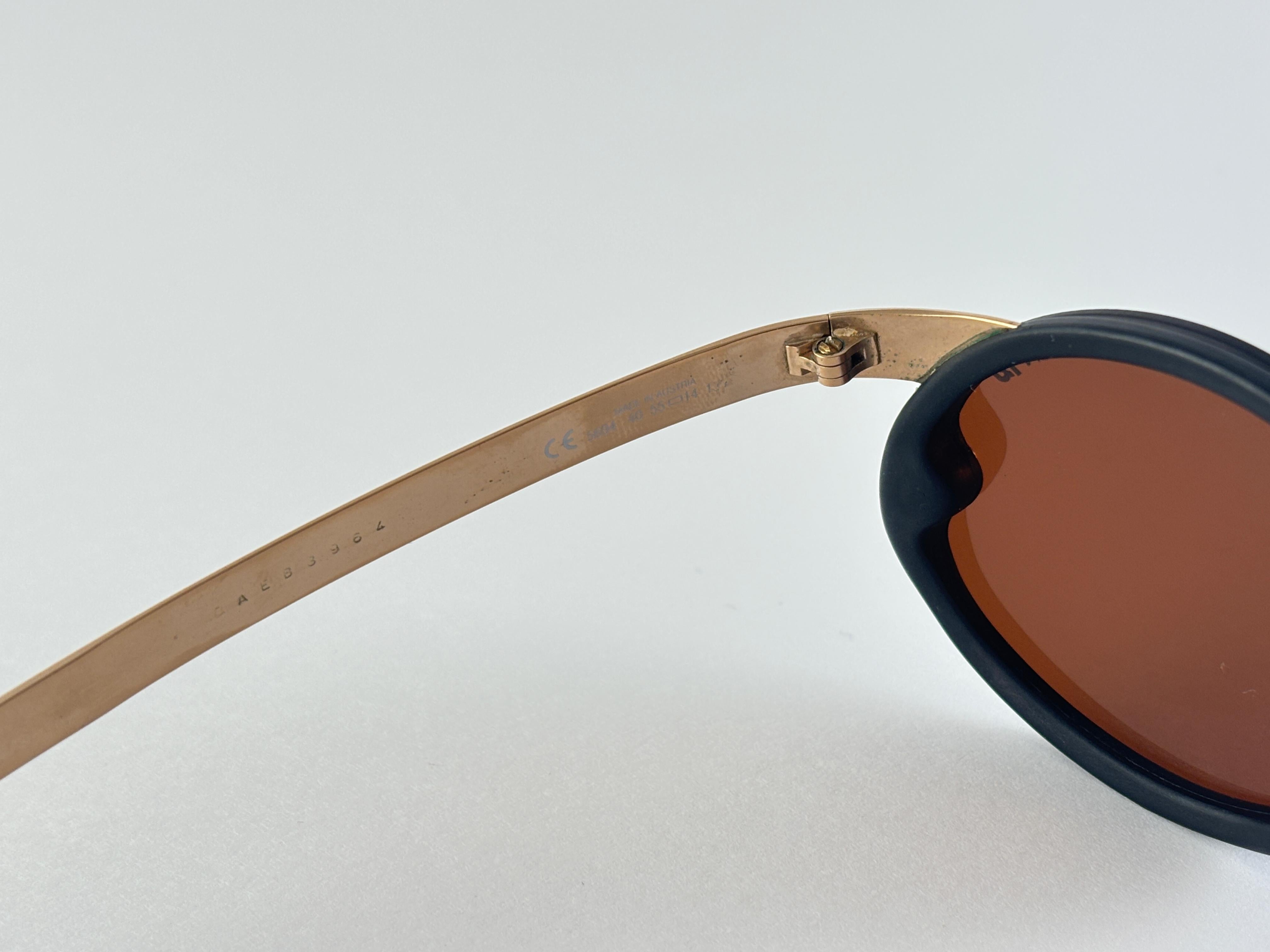 Vintage Porsche Design 5694 40 Gold Matte Magnetische Sonnenbrille Österreich (Braun) im Angebot