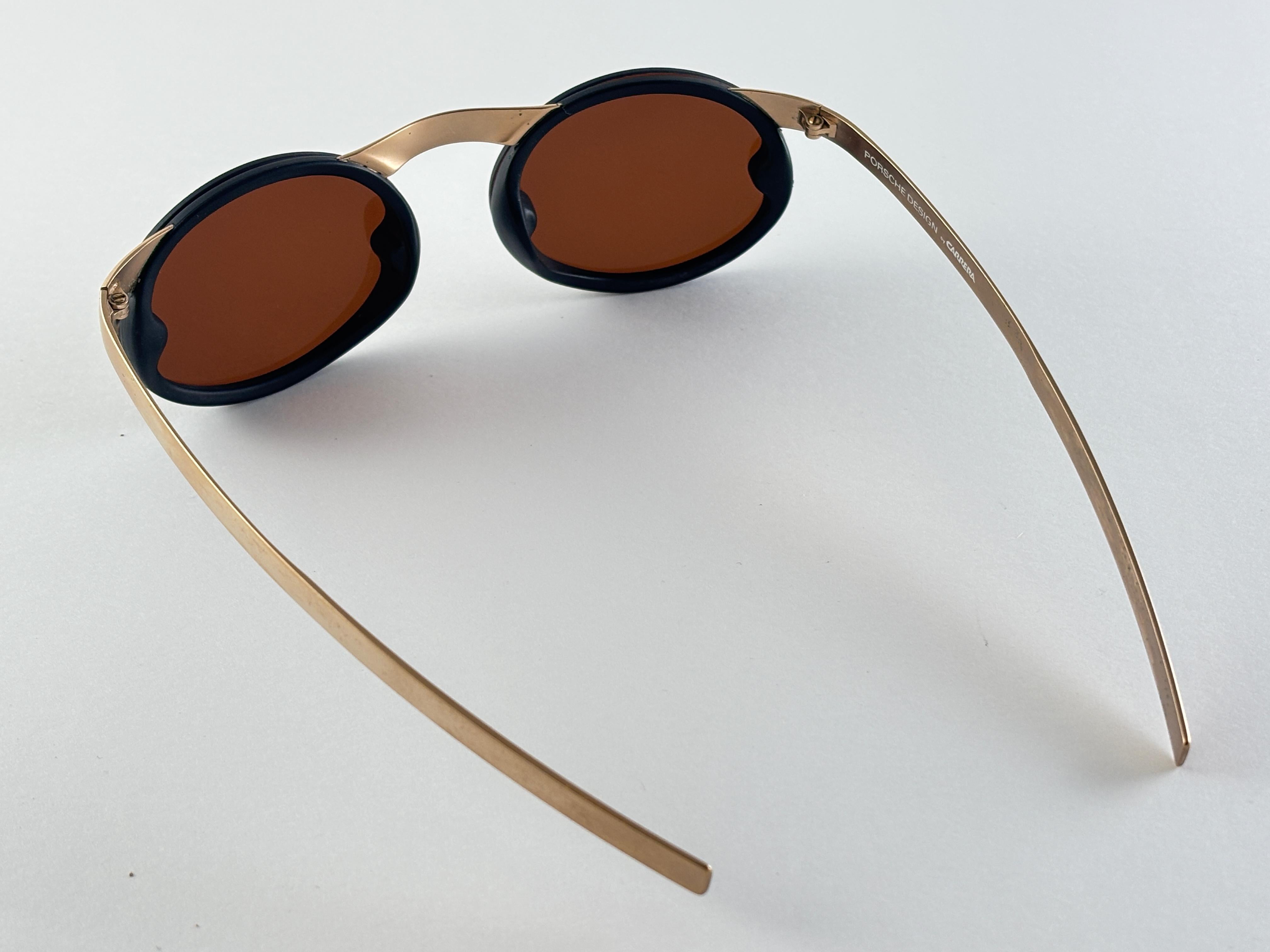Vintage Porsche Design 5694 40 Gold Matte Magnetische Sonnenbrille Österreich im Angebot 2