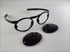 Occhiali da sole vintage Porsche Design 5694 Nero opaco magnetico Austria