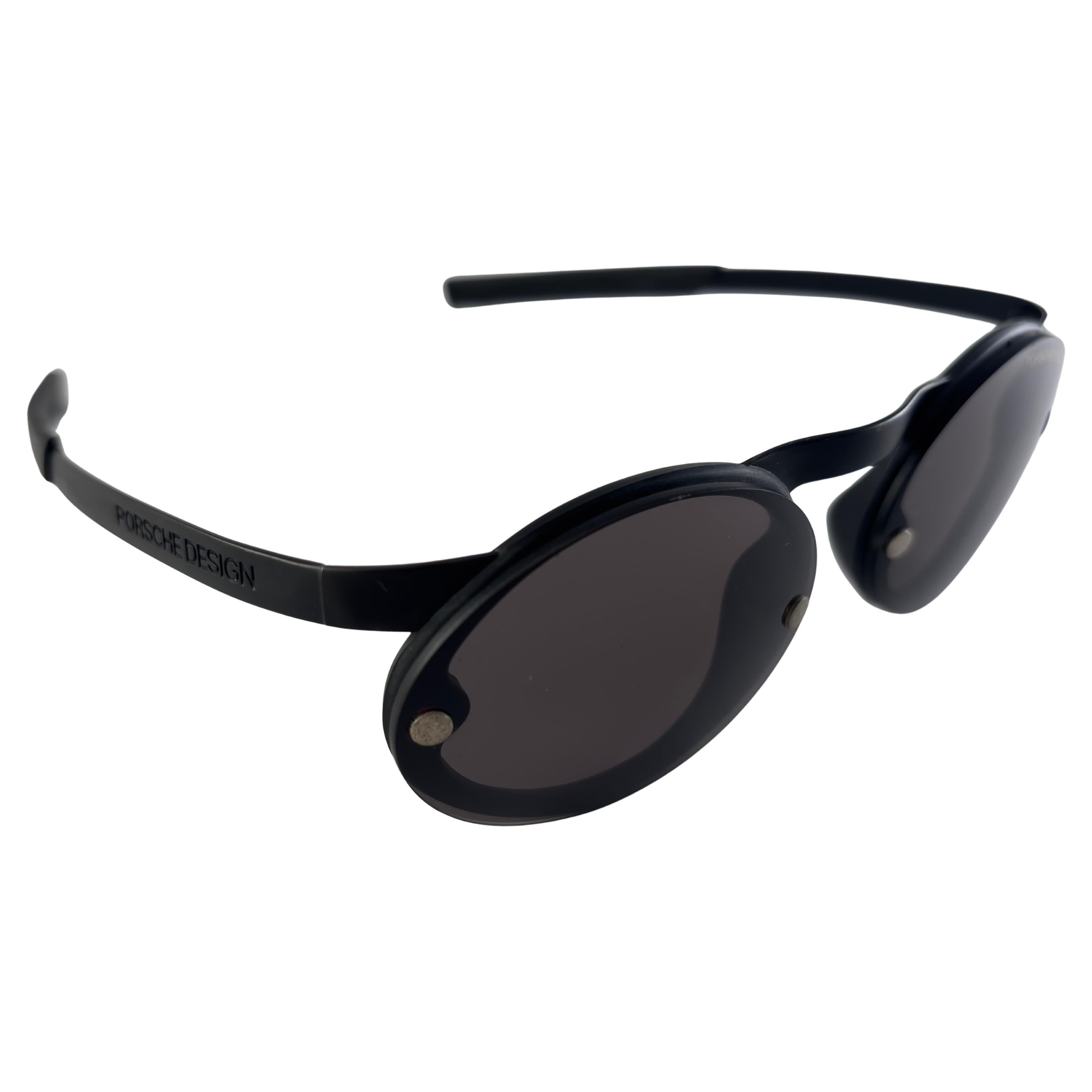 Vintage Porsche Design 5694 Schwarz Matt Magnetische Sonnenbrille Österreich im Angebot
