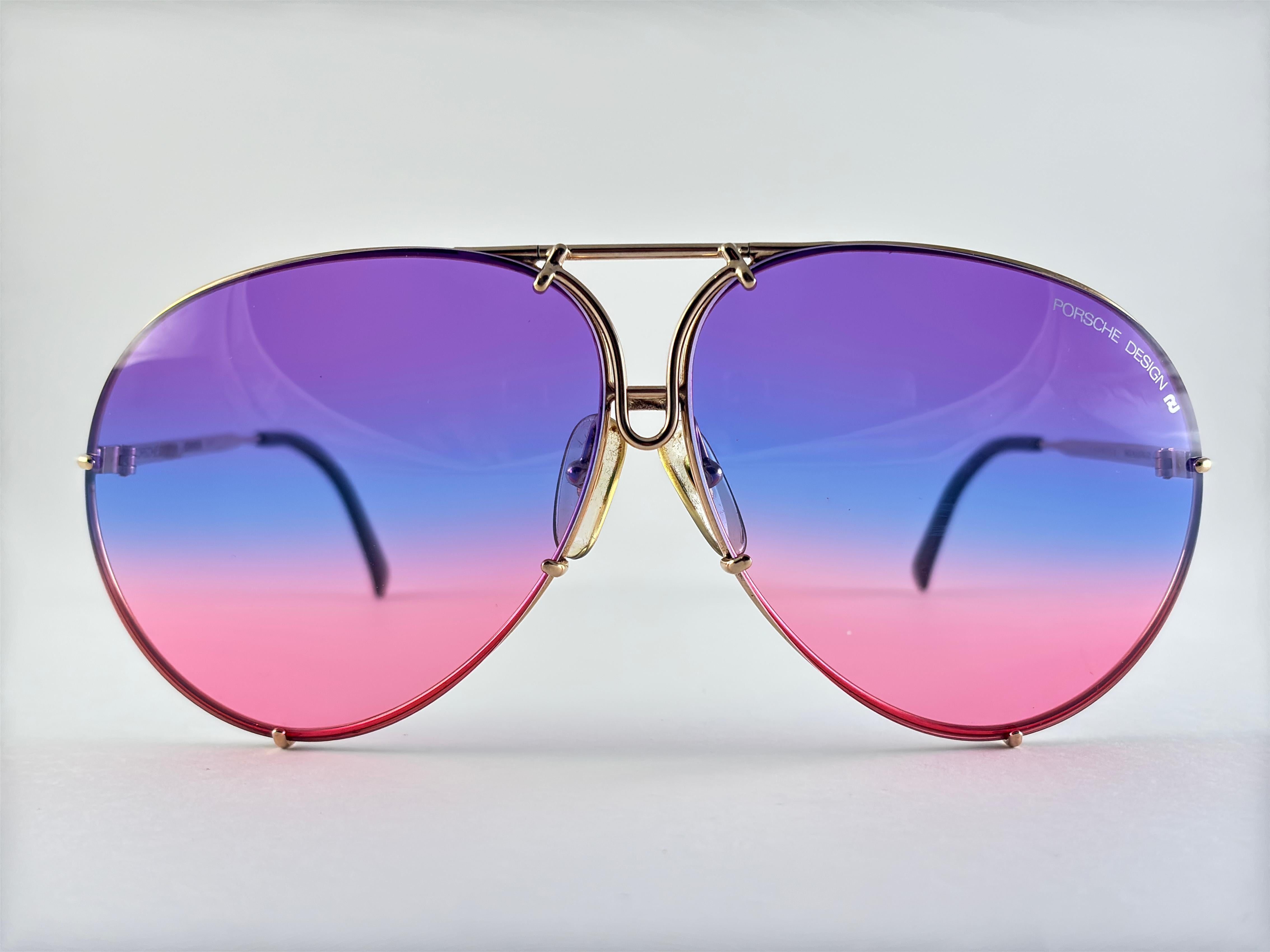 Vintage Porsche Design By Carrera 5621  Gold Large Sonnenbrille Österreich im Angebot 5