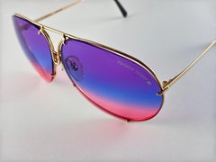 Vintage Porsche Design By Carrera 5621  Gold Large Sunglasses Austria