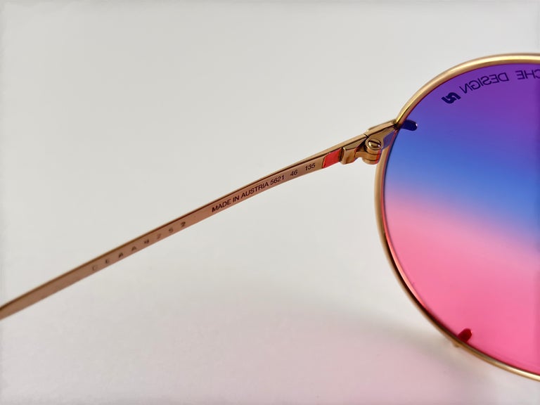 2 Paires De Lunettes De Soleil Porsche By Carrera Années 80 - Aviateur Doré - Occasion
