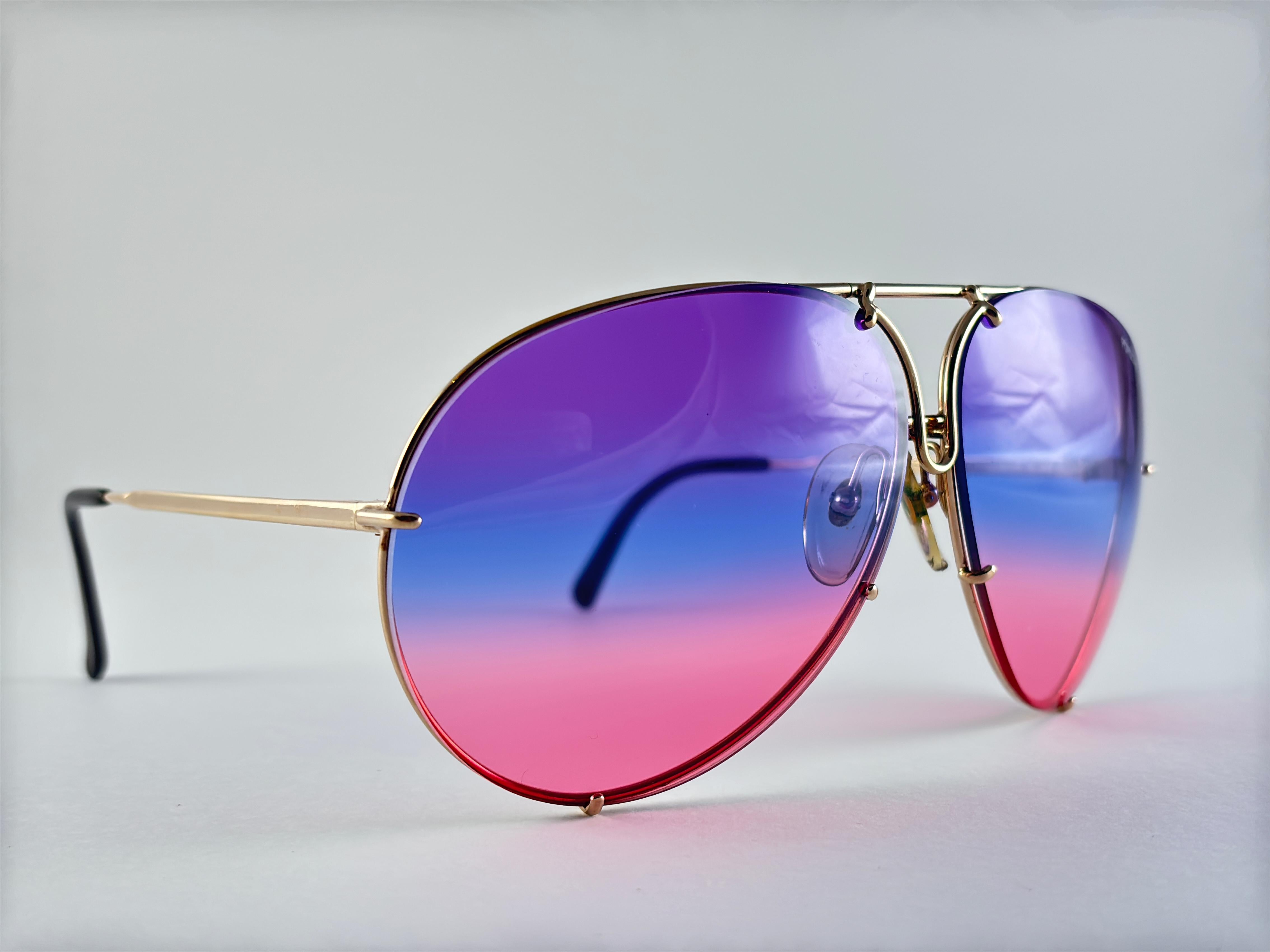 Vintage Porsche Design By Carrera 5621  Gold Large Sonnenbrille Österreich im Angebot 4