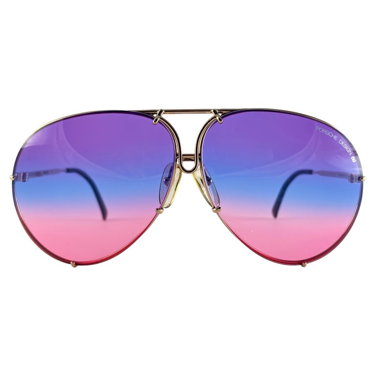 Vintage Porsche Design By Carrera 5621 Gold Large Sunglasses