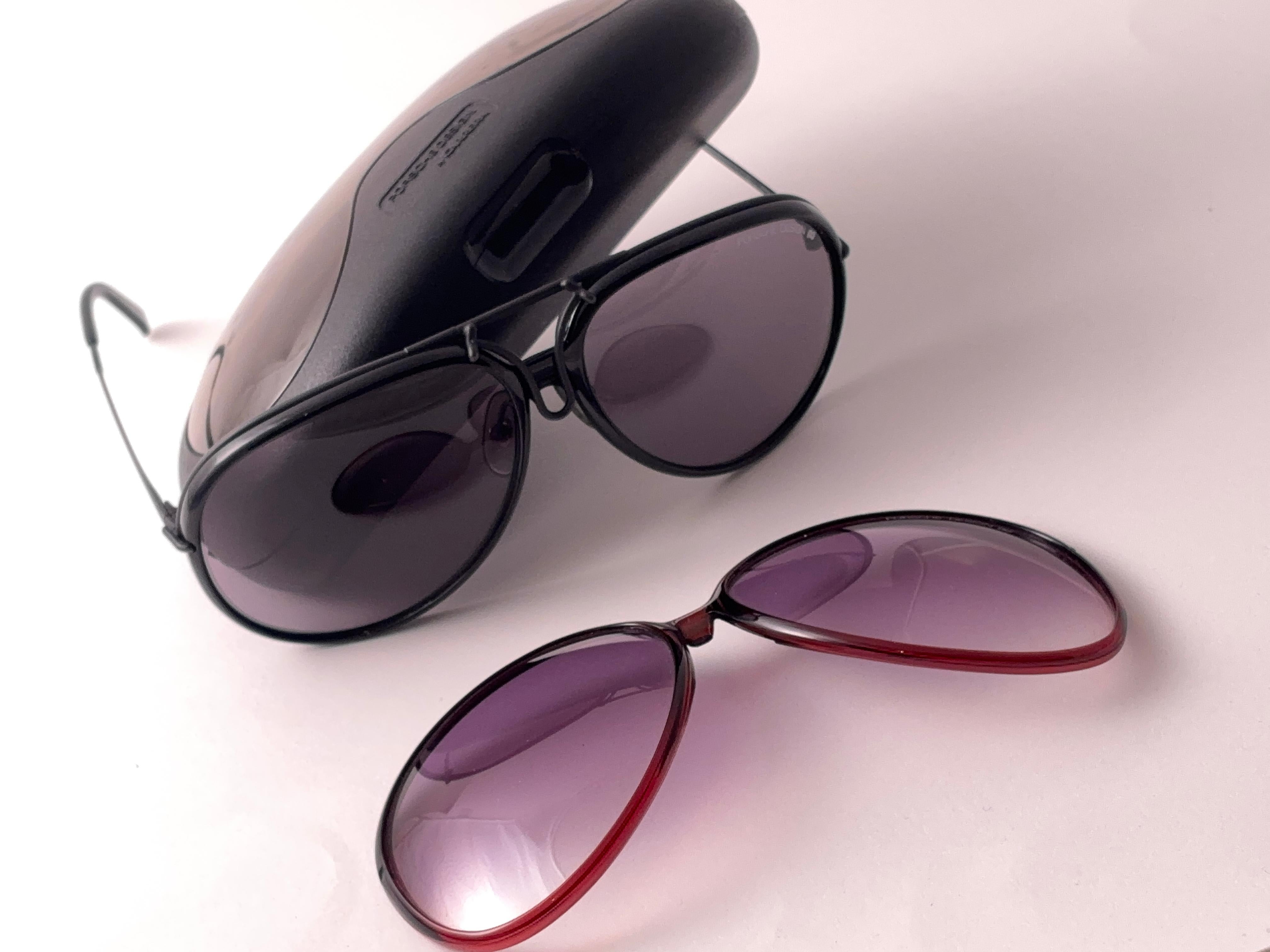 Vintage Porsche Design By Carrera 5632 Große 2 Fronten Sonnenbrille Österreich im Angebot 3