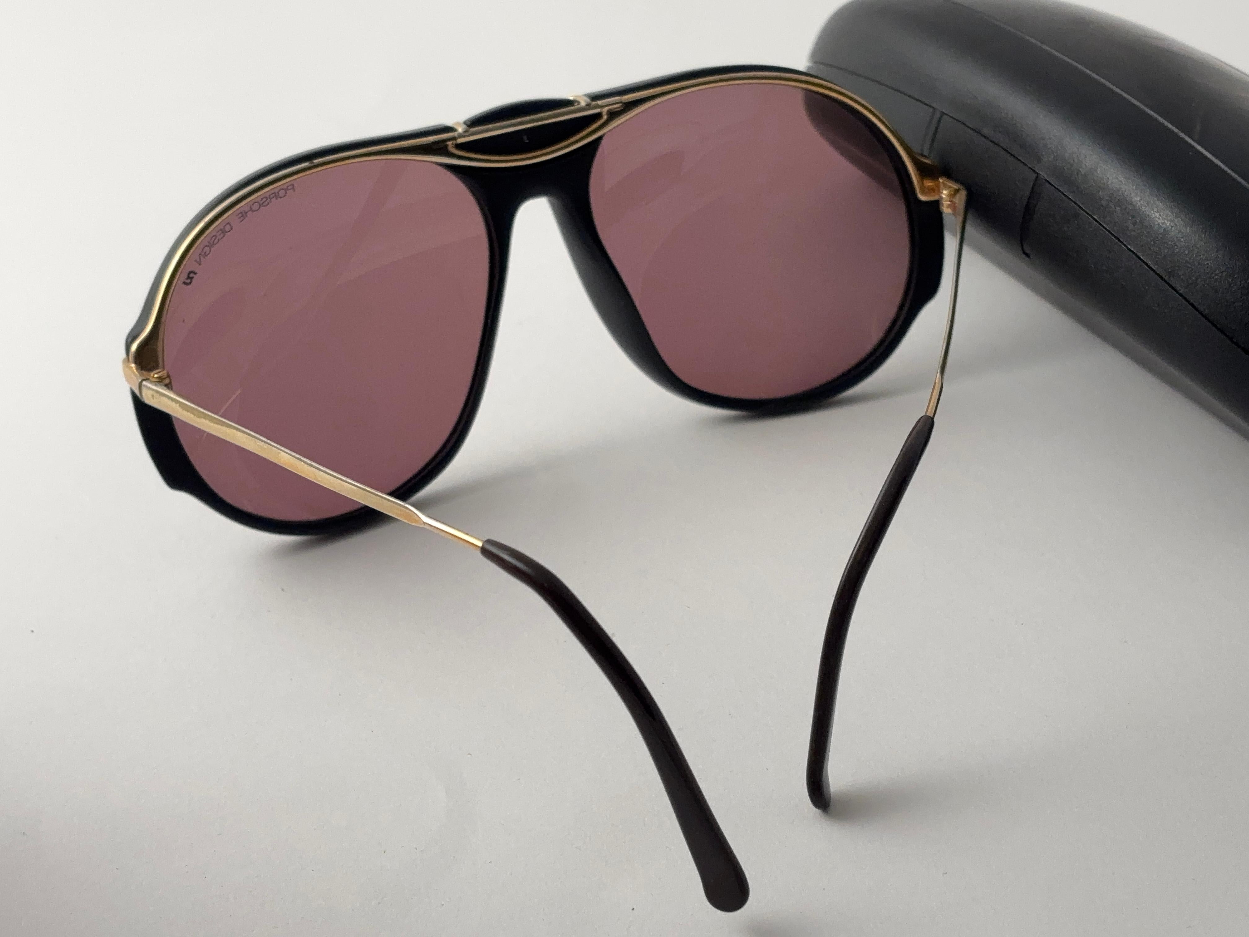 Lunettes de soleil vintage Porsche Design/One 5659 Large 3 Fronts Design Autriche en vente 1