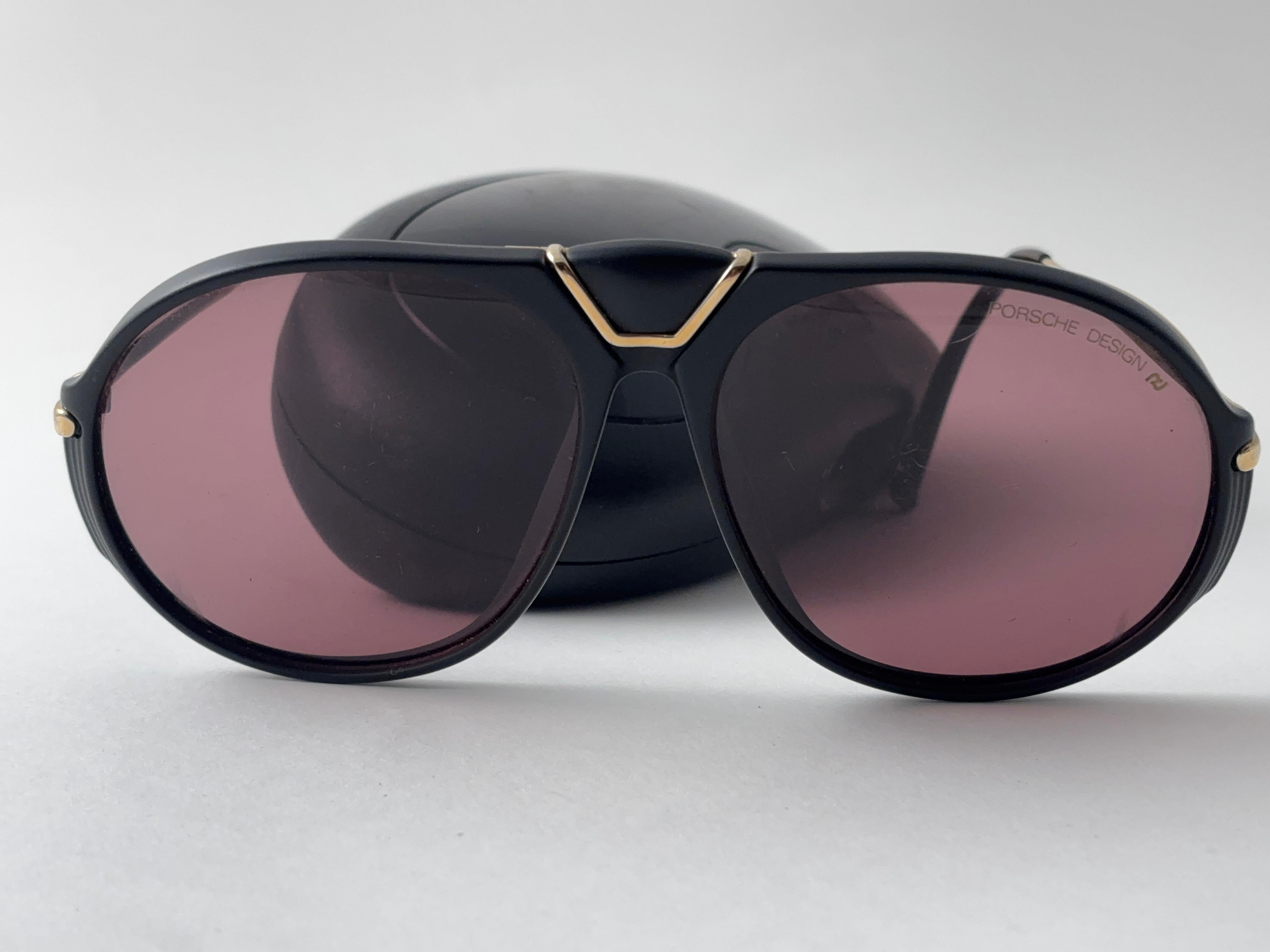 Lunettes de soleil vintage Porsche Design/One 5659 Large 3 Fronts Design Autriche en vente 3