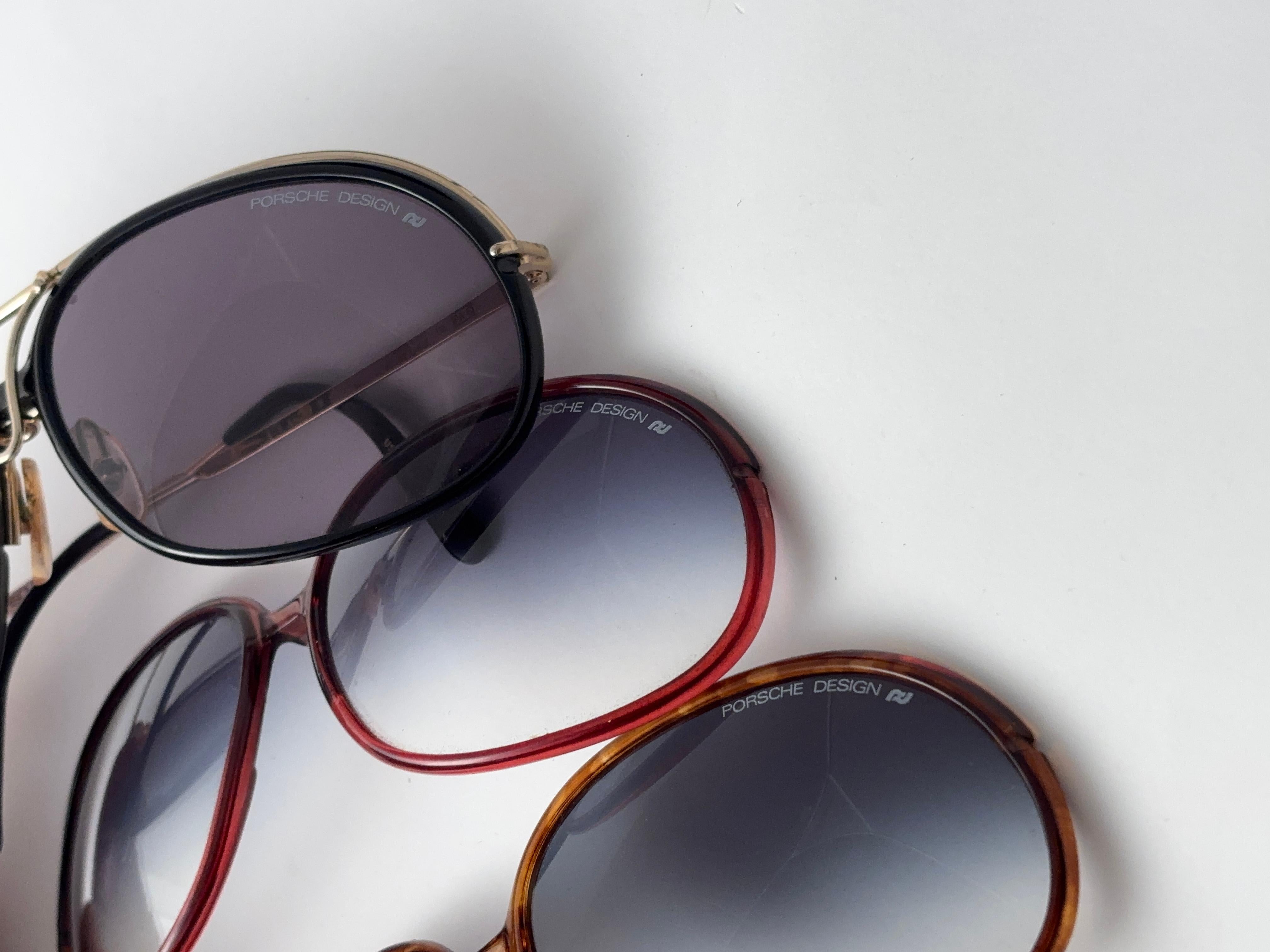 Vintage Porsche Design 5631 Large Interchangeable Half Frame Sunglasses In Excellent Condition For Sale In Baleares, Baleares