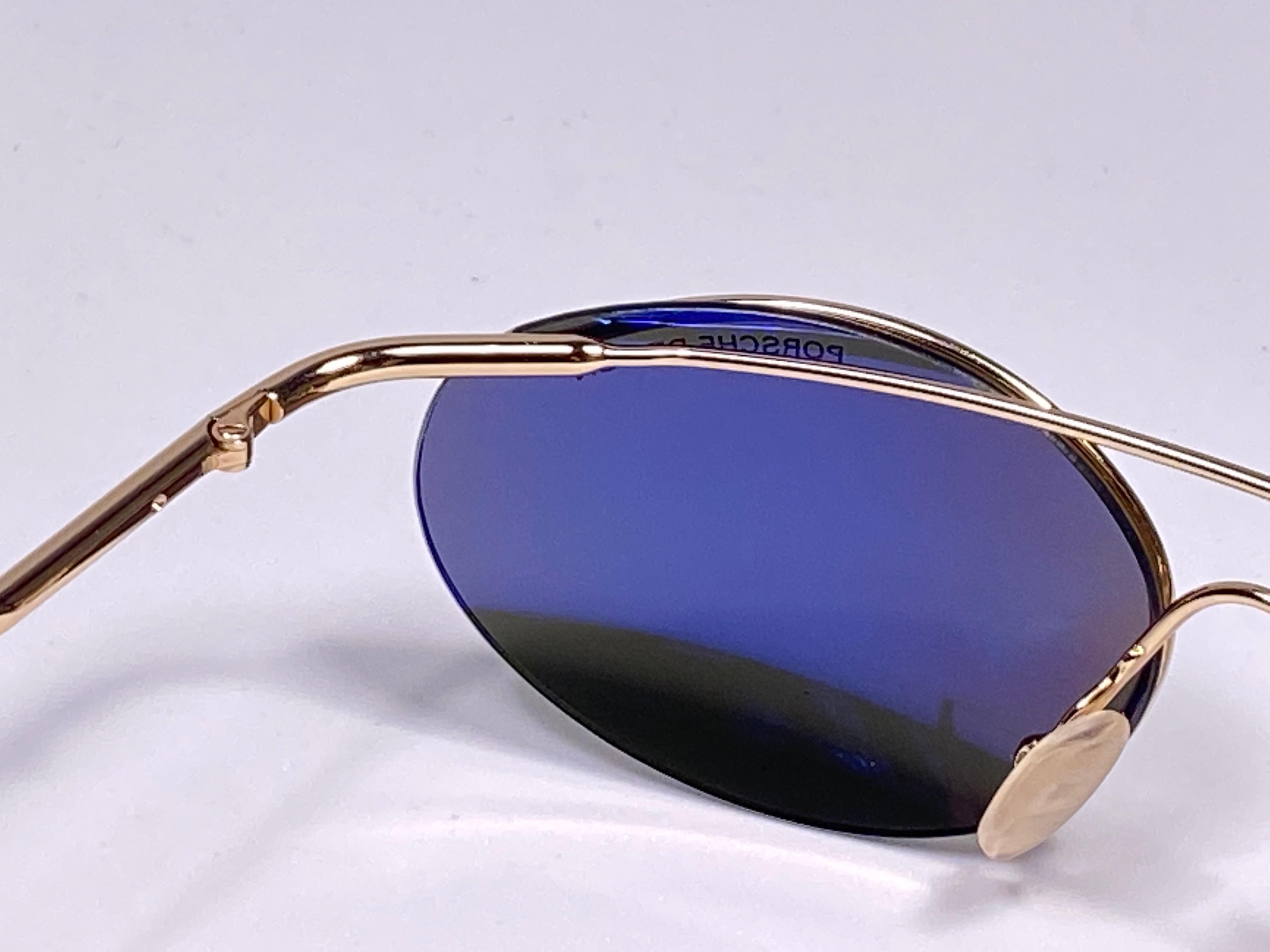 Vintage Porsche Design PO130 Gold Mirror S Frame 1980s Large Sunglasses Austria. 3