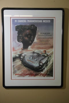 Vintage Porsche Signed and Number Lithograph Suite by the Iconic Erich Strenger