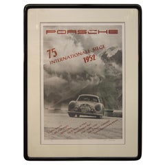 Suite de lithographies vintage Porsche signées et numérotées par l'emblématique Erich Strenger