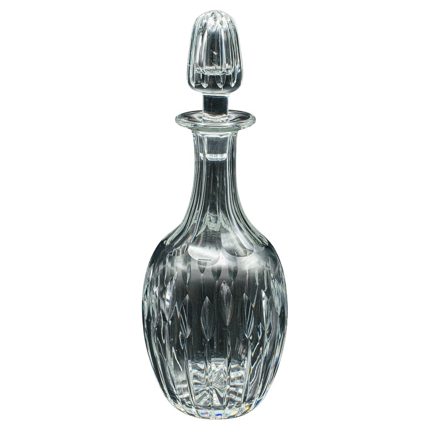 Vintage Port Decanter, English, Cut Glass, Liqueur, Spirit Vessel, Circa 1950
