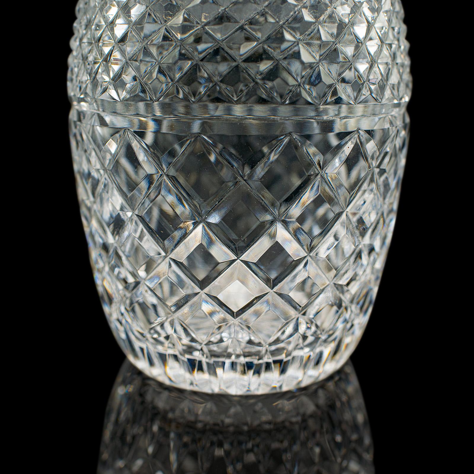 Vintage Port Dekanter, Englisch, geschliffenes Glas, Silber, Sherry, Punze, Mitte des Jahrhunderts im Angebot 3