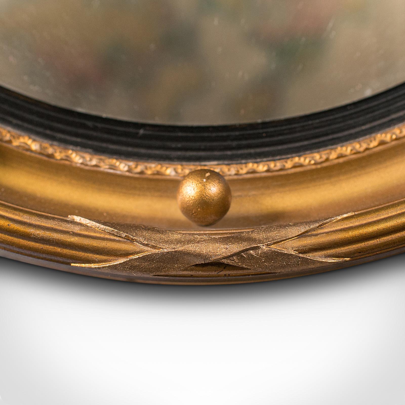 20th Century Vintage Porthole Mirror, English, Decorative, Hall, Lounge, Regency Revival For Sale