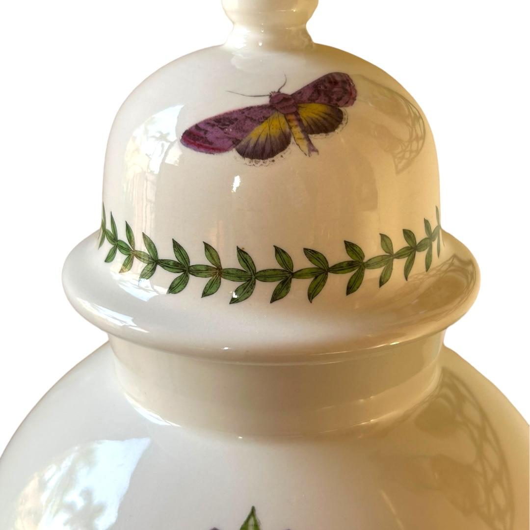 English Vintage Portmeirion Botanical Garden “Peony” Porcelain Ginger Jar For Sale