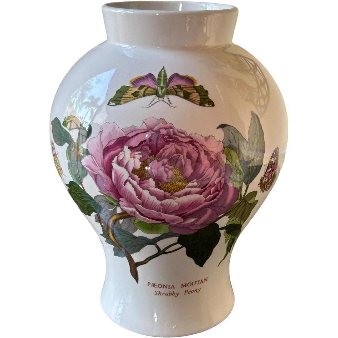 20th Century Vintage Portmeirion Botanical Garden “Peony” Porcelain Ginger Jar For Sale