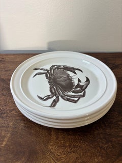 Vintage Portmeirion Kingdom of the Sea Shellfish Plates - Set of 4