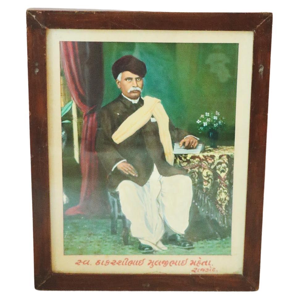 Portrait vintage d'un donateur indien