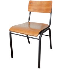 Vintage Portuguese School Chair, 1970s