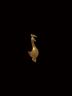 Vintage Portuguese 19.2 Karat Gold Duck Pendant Charm