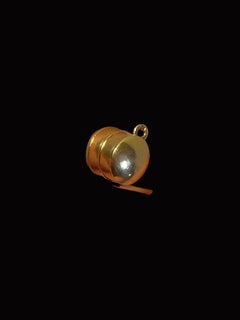 Vintage Portuguese 19.2Kt Gold Smooth Whistle Pendant Charm