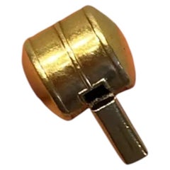Vintage Portuguese 19.2Kt Gold Smooth Whistle Pendant Charm