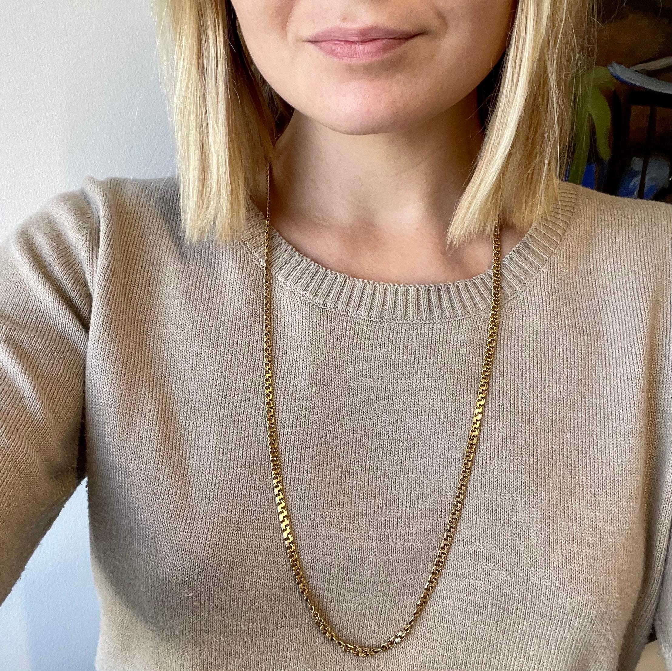 True vintage jewelry lovers are on a hunt for these unique gold chain necklaces! They hold historical value and can be worn nowadays as is or with various antique pendants. Rare and charming, this Vintage Portuguese 20k Gold Chain is a must-have!