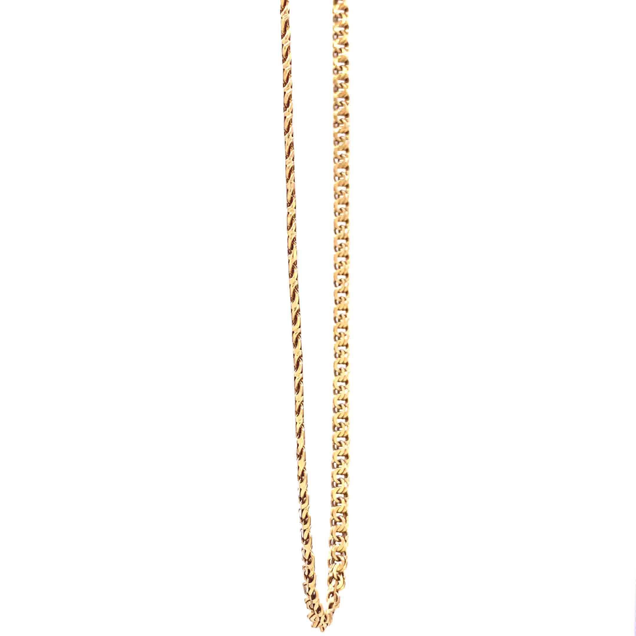 Vintage Portuguese 20 Karat Gold Chain In Excellent Condition In Beverly Hills, CA
