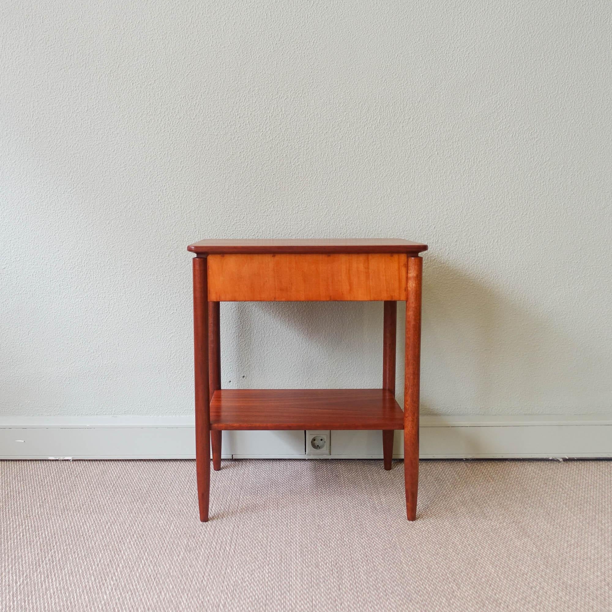 Wood Vintage Portuguese Bedside Table by Móveis Olaio, 1960's