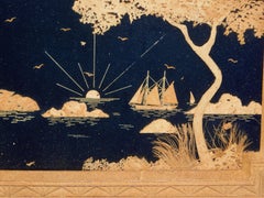 Vintage Portuguese Carved Cork Diorama