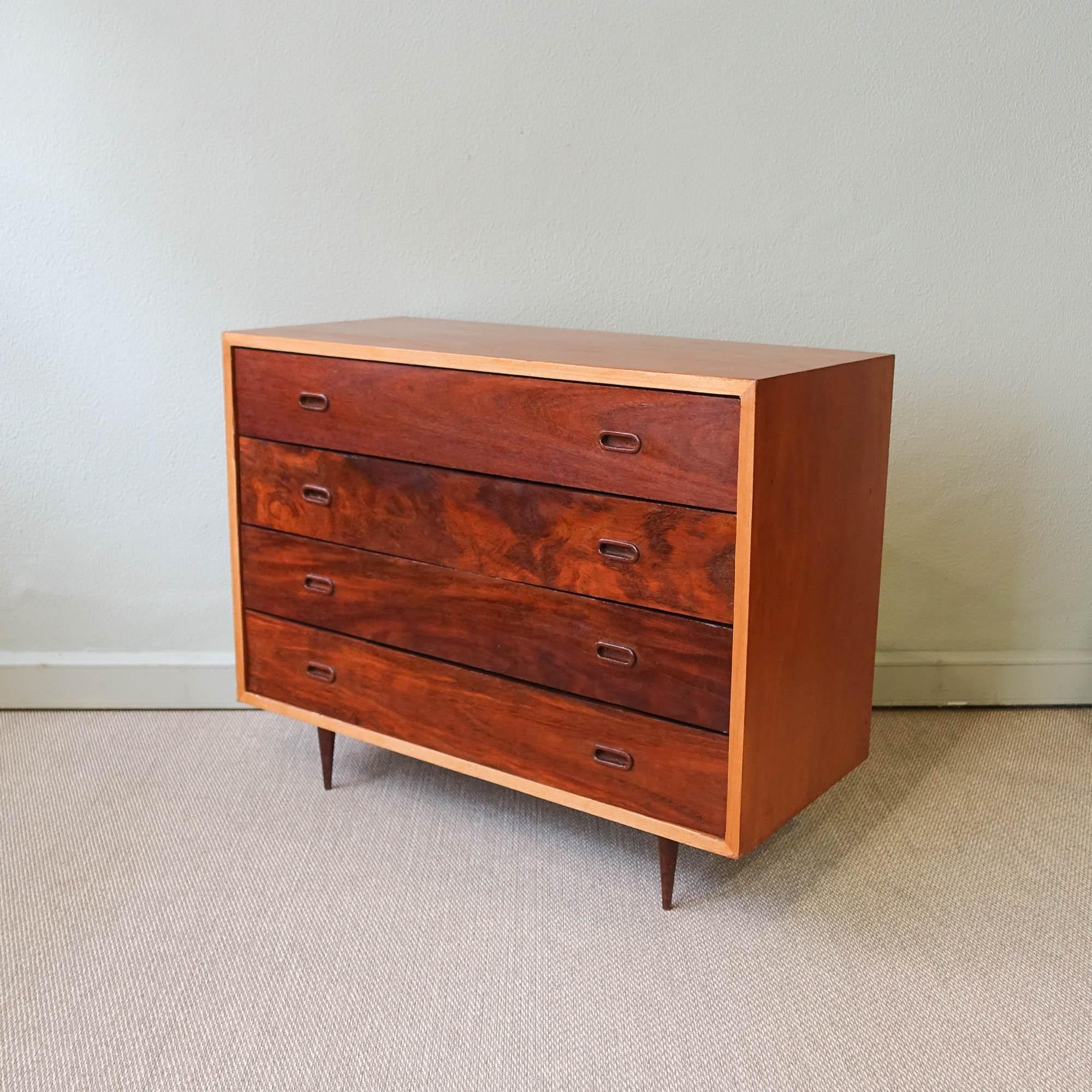 Mid-Century Modern Vintage Portuguese Chest of Drawers, 1950's For Sale
