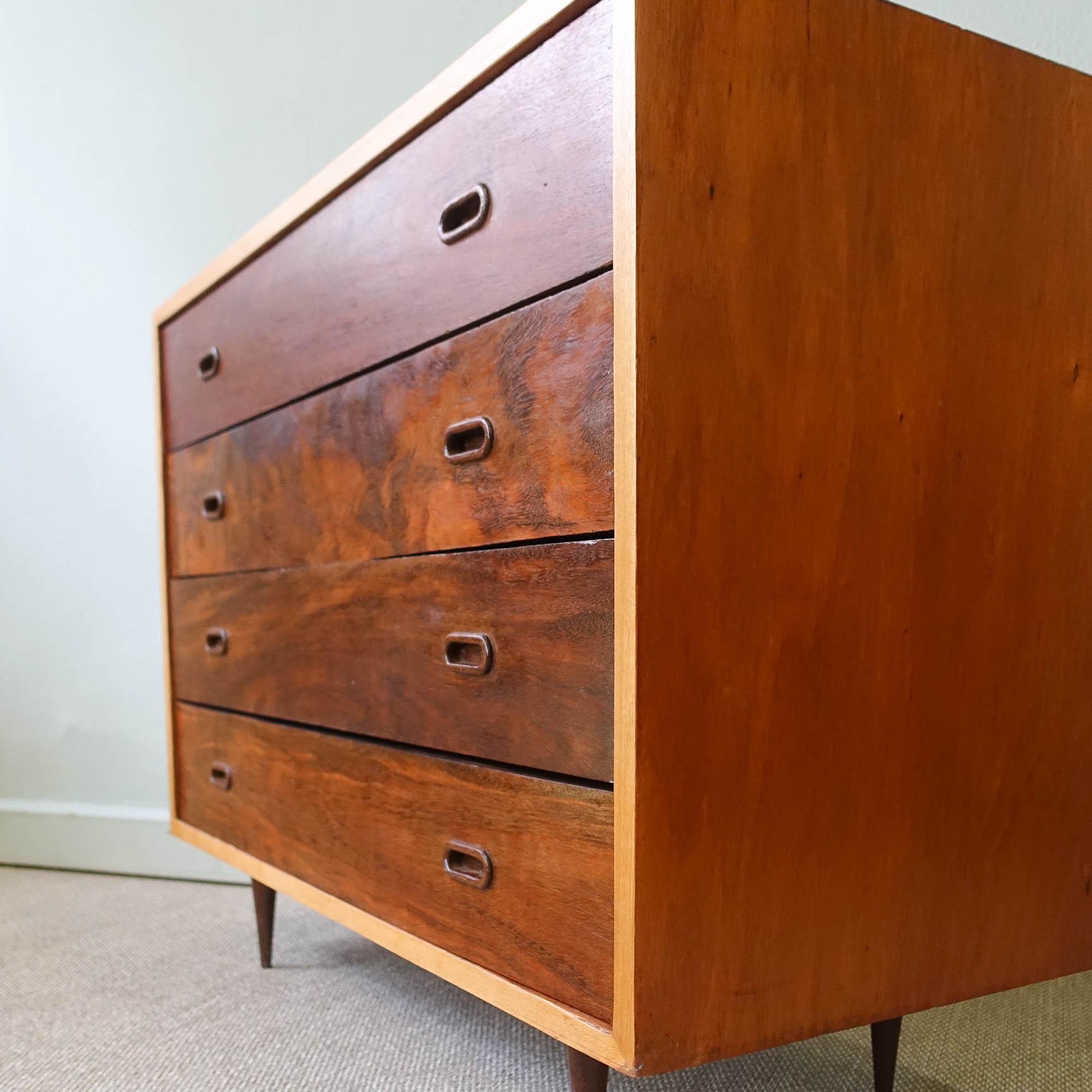 Mid-20th Century Vintage Portuguese Chest of Drawers, 1950's For Sale